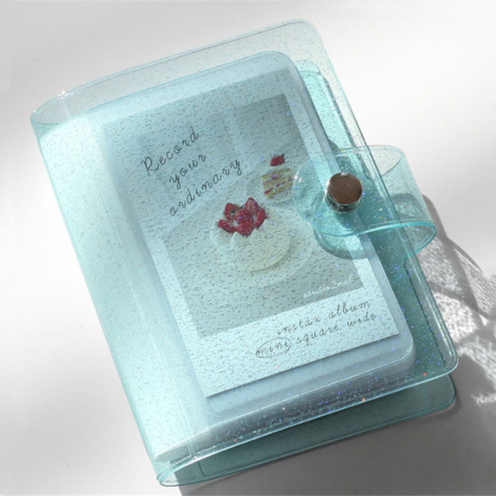 Photography Cute Card Stock Binders Albums Transparent Glitter Jelly Color Photo Album Mini Photo Album Card Holder Instax Album