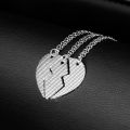 Trendy Pcs/set Best Bitches Pendant Broken Heart Stitching Necklace For Best Friends And Good Girlfriends Sets Of Chains. 