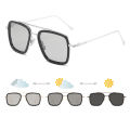 Iron Man Tony Stark Photochromic Sunglasses Men Women Luxury Pilot Polarized Sun Glasses Fashion Summer Holiday Square Shades. 
