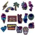 10 Pcs/Pack Mixed Random Funny NEON Lightening  decal Stickers for Laptop Mobile Car Bike Fridge Skateboard TV PC Guitar Helmet Mac customize your own stickers. 