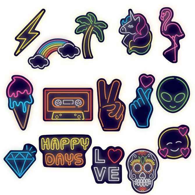 10%20Pcs/Pack%20Mixed%20Random%20Funny%20NEON%20Lightening%20%20decal%20Stickers%20for%20Laptop%20Mobile%20Car%20Bike%20Fridge%20Skateboard%20TV%20PC%20Guitar%20Helmet%20Mac%20customize%20your%20own%20stickers%20-%20Image%202