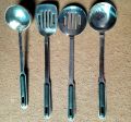 High quality stainless steel cooking spoon 4 Spoon Set Steel Kitchen Cooking / Kitchen Utensils / Serving Spoons. 