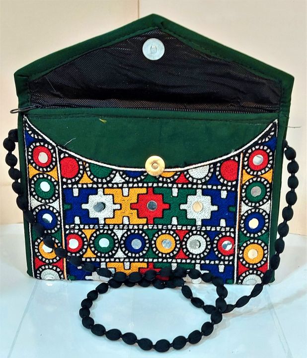 Pakistani%20Traditional%20Embroidered%20Vintage%20Hand%20Bag%20PURSE%20Size%2010x7%20Inches%20with%20Shoulder%20Strap%20For%20Female%20Girls%20Women%20Cultural%20Party%20Wear%20Bag%20Sindhi%20Balochi%20Pashtun%20Multicolor%20Hand%20Made%20Mirror%20Work%20-%20Image%203