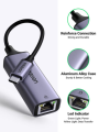 UGREEN USB-C TO ETHERNET GIGABIT ADAPTER. 