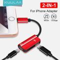 ANOKA Lightning to 3.5mm 2 in 1 Earphone Audio Adapter For iPhone Charger Cable Mobile Phone Aux Dual Jack Splitter Headphone & Fast Charging Connector Converter. 