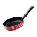 1 Piece Non stick frying pan metallic bottom or underside isolated on white background, -18.5cm. 