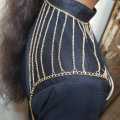 Multi Layers Metal One Side Shoulder Body Harness Chains Fashion Body Jewelry. 
