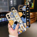 YIWESAN For iPhone 6 Plus Case With Wristband New Design Phone Case For Girl Women Pattern Shockproof Plating Silicone Casing Cartoon Fashion Donkey Full Cover SoftCase Protection Cases. 