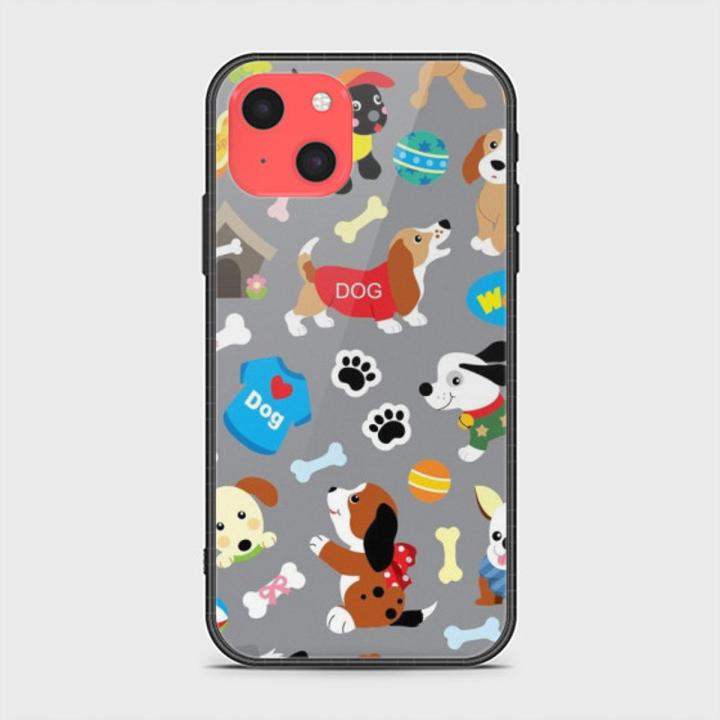 iPhone 13 Mini Cover - SkinLee HQ Infinity Glass Case (Soft) - Puppy Love - SKINLEE-445-1-1017-728