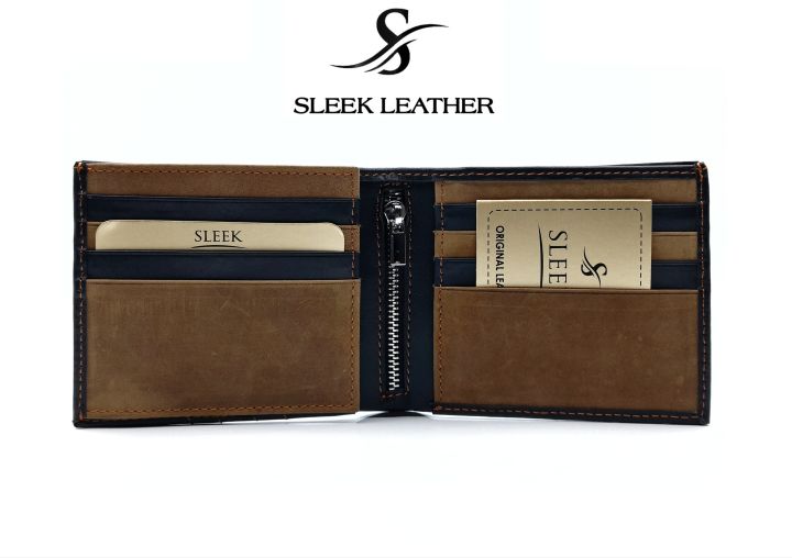 SLEEK%20Premium%20Real%20Leather%20Wallet%20for%20Men%20with%20Zipper%20and%20Gift%20Box%20-%20Cash%20&%20Card%20Branded%20Wallet%20-%20Model:%20WILD%20WEST-%20Bifold%20Slim%20Wallet%20-%20SK-1%20-%20Wallet%20for%20Men's%20-%20Image%203