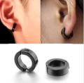 1 Pair Men's Stainless Steel Non-Piercing Earring Clip On Ear Stud Cuff Earrings Men. 