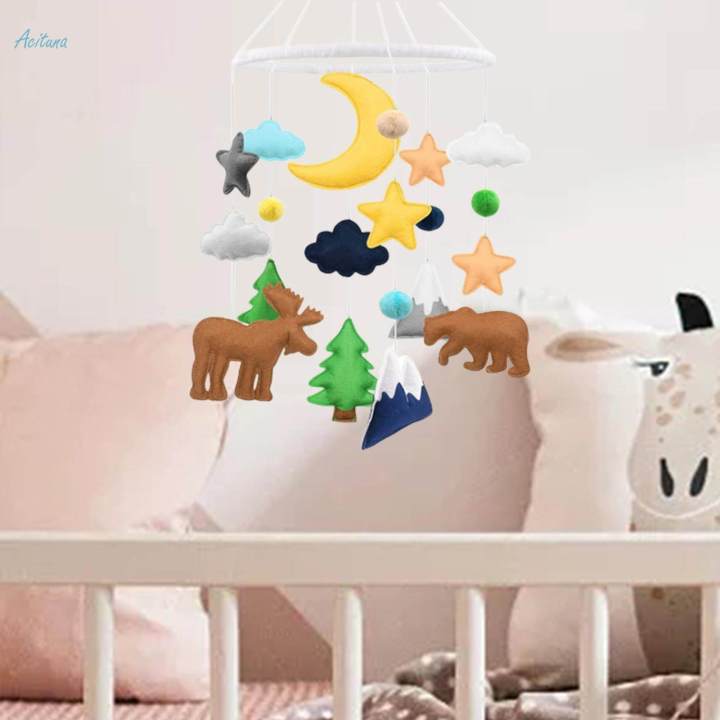 Crib Hanging Toys Sensory Toy Photography Props Baby Crib Mobile for Nursery