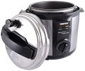 Original Geepas Electric Pressure. Cooker GPC-307-6L Silver Black (2 Year Warranty) GPC-307. 