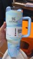 Imported 1180ml Stainless Steel Stanley Quencher 2.0 Tumbler Portable Thermos Cup with Leak Proof Lid and Straw, Large Capacity Car Cup Insulated Cup, for Hot and Cold Beverages Original Stanley Tumblers for Girls Stylish Marble Tumblers. 