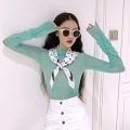 Neon Shirt For Women Long Sleeve Stand Collar Sheer Top Yellow Gold Mesh Blouse  Party Club Streetwear Hip Hop Women Tops. 