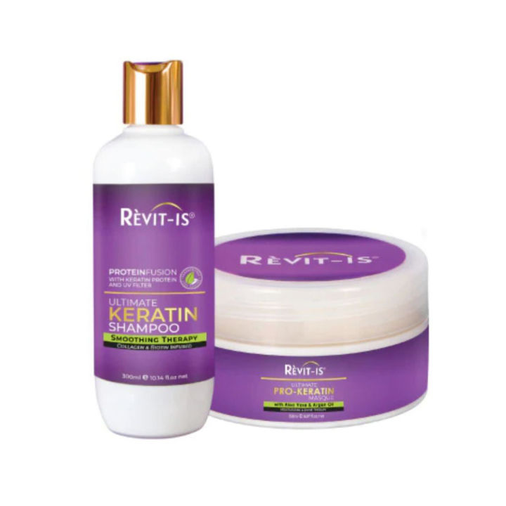 Revit-Is Ultimate Keratin Shampoo 300ml & Ultimate Pro-Keratin Masque 150ml