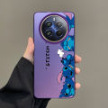 realme 13+ 5G realme13 Pro+ 5G realme 13X Big Eyes Lilo Stitch Matte Colored Silver Case Anti-Slip Cover Frosted Feel Casing. 