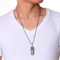 New Yin Yang Gossip Symbol Necklace Pendant for Men Demon Protection Ghost Hunter Male Jewelry Stainless Steel. 
