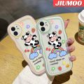 JIUMOO For Huawei Mate 30 Pro Case Cartoon Rainbow Cow Colorful Lovely Cream Wave Border Soft Clear Shockproof Phone Cases Creative Camera Transparent Casing Simple Gentle Protective Cover. 