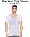 Cotton Banyan Round Neck Half Sleeve Vest for Men. 