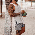 Men Tank Top Lightweight Round Neck Knitted Summer Tank Top. 