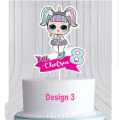 Personalized Digital Cake Topper LOL Theme topper for Birthday Party Celebration & Cake Decoration. 