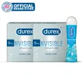 Durex Condoms Invisible 3 Pcs (Pack of 2) + Durex Play Tingle Lube 50ml. 