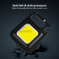 Auoyo Mini Keychain LED light 3 Mode Work Light Portable Pocket light Keychains USB Rechargeable Small Light Corkscrew Waterproof Camping Lantern Magnet Design Fishing Lamp. 