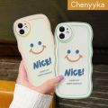 chenyyka For iPhone 11 Pro Case Fashion Smile Pattern Colorful Lovely Cream Wave Border Soft Clear Shockproof Phone Cases Creative Camera Transparent Casing Simple Gentle Protective Cover. 