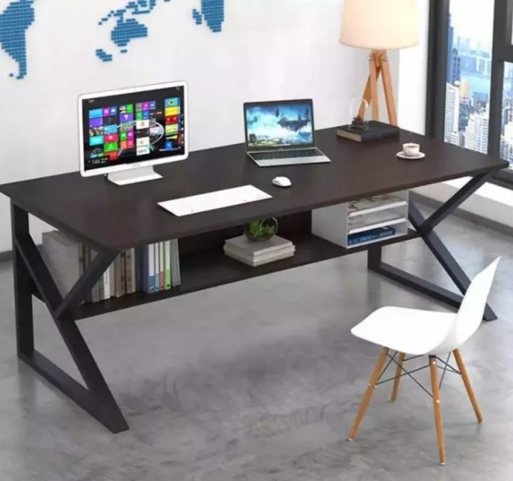 48 inches Length Office Table Desktop Table With Book Shelf Office Desk ...