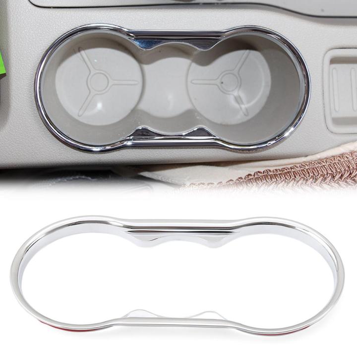 1 Car Water Cup Decoration Trim Sticker ABS Chrome Accessories Case For Ford Fiesta 2009-2015 Focus 2 2009 - 2012