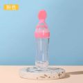 Baby Spoon Feeder - 90ml Silicone Baby Feeding Bottle With Spoon Newborn Infant Squeeze Spoon Toddler Food Supplement Rice Cereal Bottle Milk Feeder. 
