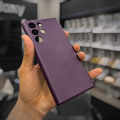 Samsung Galaxy S22 Ultra Leather Back Cover - Burgundy. 