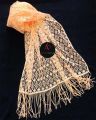 Net Stole Dupatta For KIds Girls PEACH YELLOW ORANGE Color Makri Net Dupatta For Younger Girls. 
