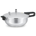 Sonex Karahi Pressure Cooker & Wok - Heavy Weight Aluminum - 5L to 11L Size | Multi-Function Cooker | For Frying, Cooking, Biryani, Karahi, Steaming. 