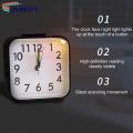 Small Bedside Clock Silent Battery Powered Alarm Clock with Night Light Perfect for Heavy Sleepers Kids Elderly Easy to Read Travel Friendly Compact Alarm Clock. 