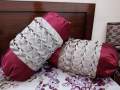 Pack of 2..Round Bolster Pillow Covers. 