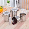 4 Air Tight Stainless-Steel Canister Set | 4Piece Stainless Steel Airtight Food Storage Canister Set with Clear Lid Cover Canister Sets for Kitchen Counter for Sugar, Flour, Tea, Candy, Cookie, Spice, Storage Canister Set. 