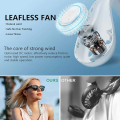 Portable Neck Fan, Hands Free Bladeless Fan, Operated Wearable Personal Fan, Leafless, Rechargeable, Headphone Design, USB Powered Desk Fan,3 Speeds. 