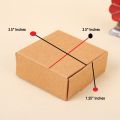 3.5 X 3.5 X 1.25 inches Natural Cardboard Kraft Paper Gift Packaging Box Empty Beige Handmade Jewelry Soap Paper Folding Shipping Boxes. 
