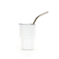3 Piece Mini Tumbler Shot Glass Double Wall Tumbler Shot Glasses With Straw & Lid,2Oz (B). 