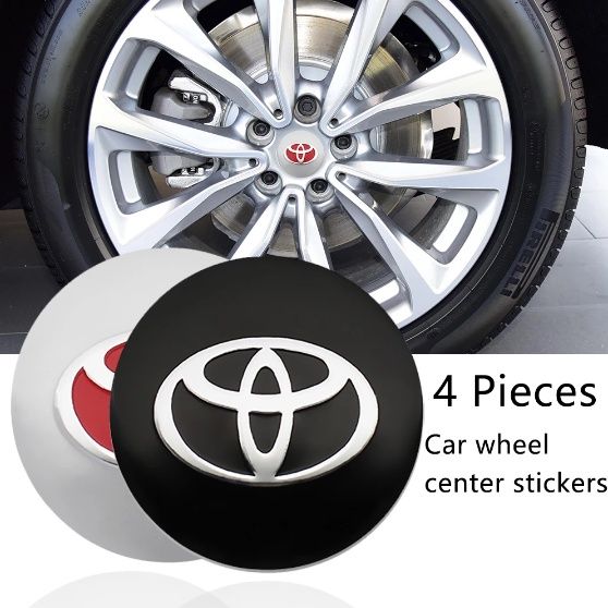 4pcs 56mm Toyota TRD VXR Car Wheel Center Hub Cap Sticker Auto Tire Emblem Badge Decal