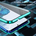 Biruiqu For Samsung Galaxy S20 S20 Plus S20+ S20 Ultra Magnetic Absorption Case Metal Frame Shockproof Double Sided Tempered Glass Magnetic Case Cover. 