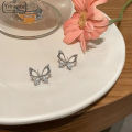 Elegant Butterfly Earrings Women Advanced Sense Earrings Exquisite Rhinestone Earrings TK. 