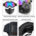 Detachable Bike Face Mask Goggles Stylish Design. 
