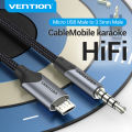 Vention Micro USB to 3.5mm Audio Cable Male to Male Aux Jack Cable HiFi Sound Quality for Phone to Sound Card Microphone Micro USB to 3.5mm Aux Cable. 
