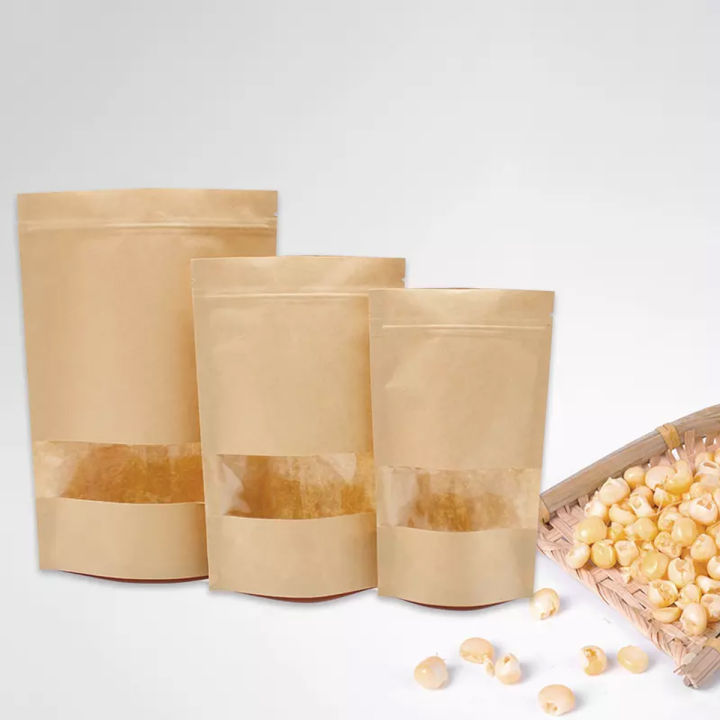 10x15%20cm%20500pcs/Lot%20Brown%20kraft%20paper%20stand%20up%20pouch,%20stand%20up%20paper%20bags%20with%20window%20and%20zipper%20Packaging%20material,%20packaging%20box,%20packaging%20bags%20food%20container,%20food%20-%20Image%204