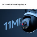 IMOU Cruiser-Triple Outdoor Security Camera 11MP HD Tri-View | Click2Track Multi-Lens | AIgo Play | Dual SD Slots | Waterproof Night Vision. 