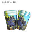 BATMAN THEME PAPER CUPS ( PACK OF 10 PAPER CUPS ). 