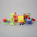 Cross-border 6 SpongeBob SquarePants figure models Solid Q version of the big star Octopus cartoon doll Cake decoration. 